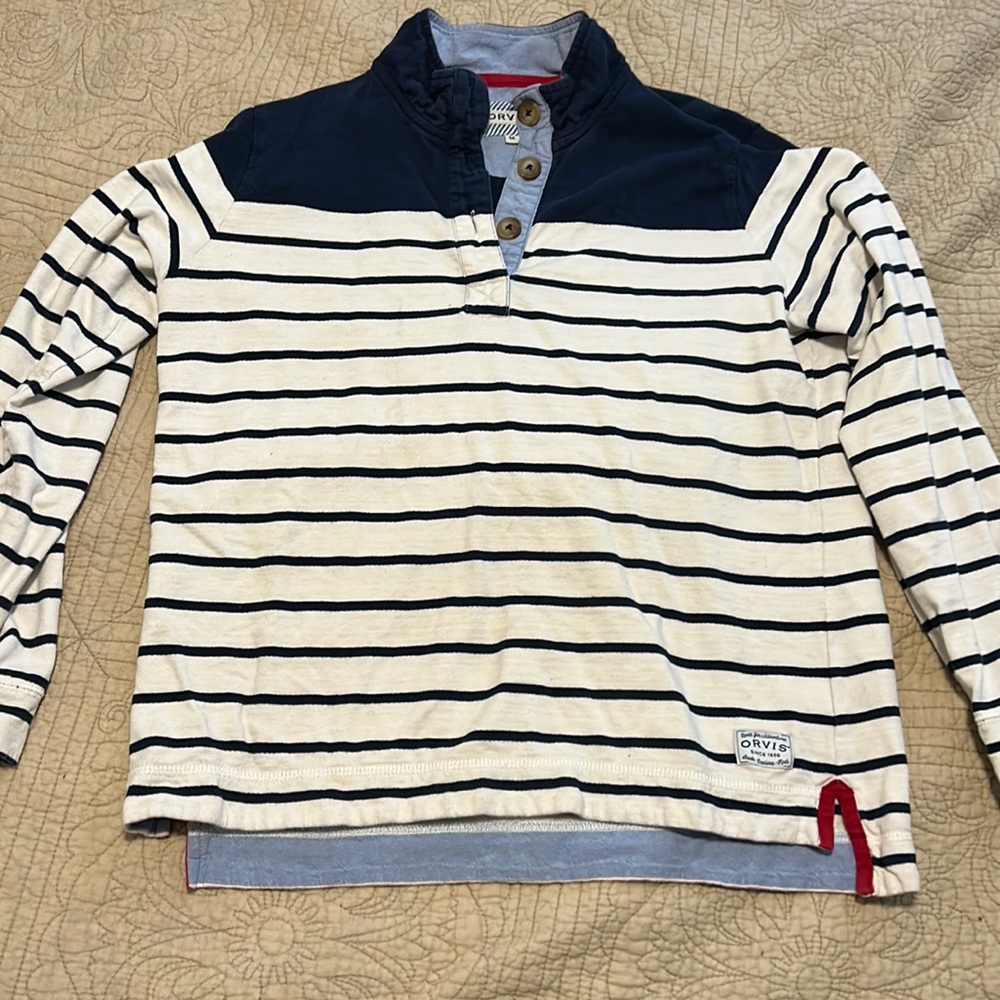 Ladies size medium Orvis rugby shirt